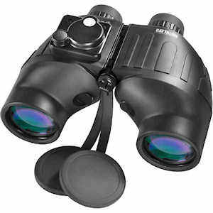 barska battalion 7x50 wp binoculars withinternal rangefinder and compass rubber body
