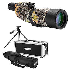 barska level 20 60x65 wp straight mossy oak spotting scope kit