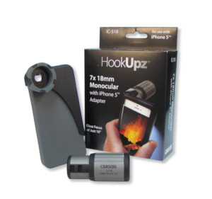 Carson Optical HookUpz iPhone 4/4S/5/5S Adapter with 7x18 Monocular