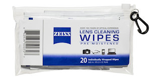Zeiss 20ct. Lens Wipes with Pouch