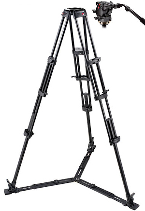 Manfrotto 526,545GBK Video Tripod System Kit w/ MBAG100P Carry Bag