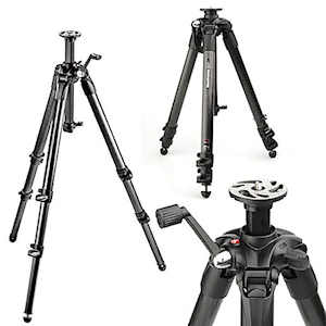 Manfrotto 057 Carbon Fiber 3 Section Geared Tripod