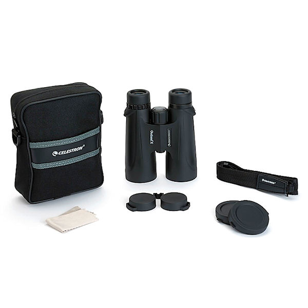 Outland X 10x25 Binoculars Navitech Black Portable Binocular Shoulder Bag Compatible with The Celestron 